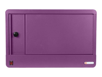 Bretford Cube Micro Station Pre-Wired TVS16USBC - Cabinet unit - for 16 devices - lockable - welded steel - orchid - screen size: TVS16USBC-ORC
