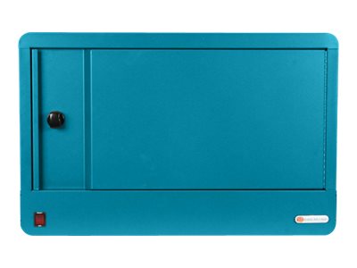 Bretford Cube Micro Station Pre-Wired TVS16USBC - Cabinet unit - for 16 devices - lockable - welded steel - pacific blue - screen TVS16USBC-PA