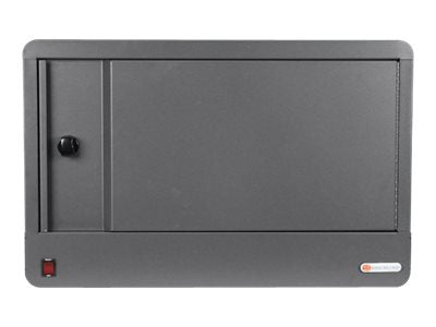 Bretford Cube Micro Station Pre-Wired TVS16USBC - Cabinet unit - for 16 devices - lockable - welded steel - platinum - screen TVS16USBC-PM
