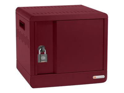 Bretford Cube Micro Station TVS10PAC - Cabinet unit - for 10 notebooks/tablets - lockable - welded steel - maroon - screen size: TVS10PAC-MA
