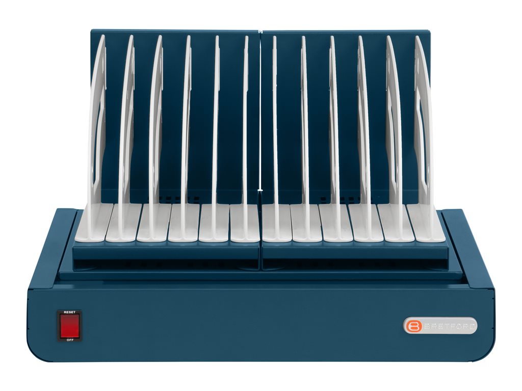 Bretford Cube Micro Tray TVT10AC - Mounting component (cart tray) - for 10 notebooks/tablets - topaz TVT10AC-TZ