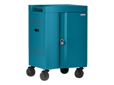 Bretford Cube Mini TVCM24USBC - Cart (charge only) - pre-wired - for 24 tablets / notebooks - lockable - steel - pacific blue TVCM24USBC-PA