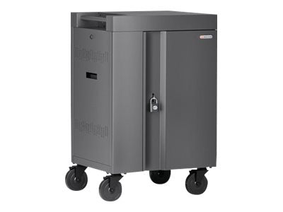 Bretford Cube Mini TVCM24USBC - Cart (charge only) - pre-wired - for 24 tablets / notebooks - lockable - steel - platinum - screen TVCM24USBC-PM