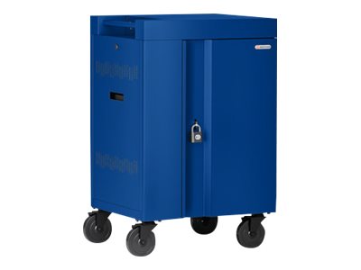 Bretford Cube Mini TVCM24USBC - Cart (charge only) - pre-wired - for 24 tablets / notebooks - lockable - steel - royal blue - TVCM24USBC-RB
