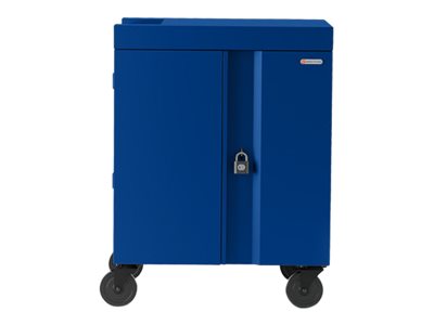 Bretford Cube TVC16USBC - Cart (charge only) - pre-wired - for 16 netbooks/tablets - lockable - welded steel - royal blue TVC16USBC-RB