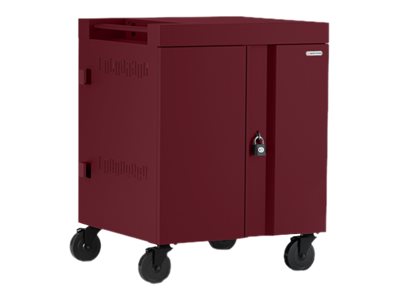 Bretford Cube TVC32 - Cart (charge only) - pre-wired - for 32 tablets / notebooks - lockable - welded steel - maroon - output: TVC32USBC-MA