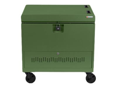 Bretford Cube Toploader TVTL30CADUSB - Cart (charge only) - pre-wired - for 30 tablets / notebooks - with caddies - lockable TVTL30CADUSB-GRA