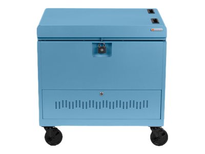 Bretford Cube Toploader TVTL30CADUSB - Cart (charge only) - pre-wired - for 30 tablets / notebooks - with caddies - lockable TVTL30CADUSB-SKY