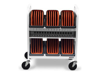 Bretford Cube Transport TVCT30CAD - Cart (charge only) - for 30 tablets / notebooks - with caddies - steel - concrete - screen TVCT30CAD-CT
