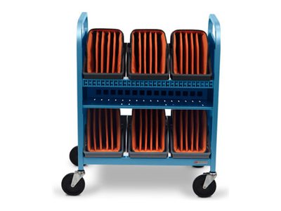 Bretford Cube Transport TVCT30CAD - Cart (charge only) - for 30 tablets / notebooks - with caddies - steel - sky - screen size: TVCT30CAD-SKY