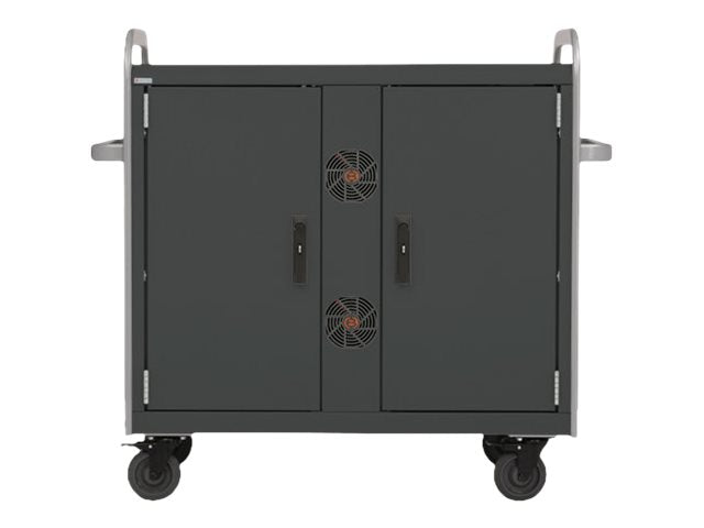 Bretford Link MDMLAP32NR - Cart (sync and charge) - pre-wired - for 32 notebooks / 19 network switch - lockable - charcoal MDMLAP32NR-CKAL