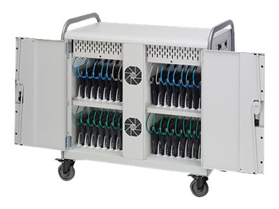 Bretford Link MDMLAP32NR - Cart (sync and charge) - pre-wired - for 32 notebooks / 19 network switch - lockable - welded steel MDMLAP32NR-BPAL