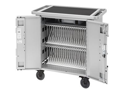 Bretford PureCharge Cart 40 HGFM2 - Cart (charge only) - for 40 tablets - steel - platinum powder HGFM2BG1-USBC