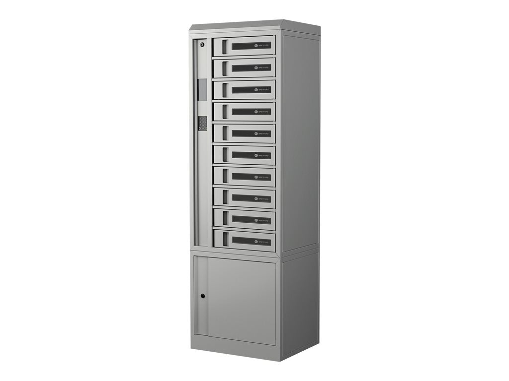 Bretford TechGuard Connect TCLAKS100EF11 - Cabinet unit (charge only) - for 10 notebooks/tablets/cellular phones - lockable -