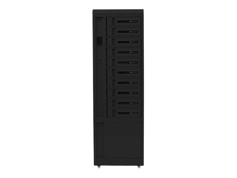 Bretford TechGuard Connect TCLAUS550EF55 - Cabinet unit - for 10 notebooks/tablets/cellular phones - lockable - steel - black