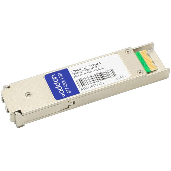 Brocade (Formerly) 10G-XFP-ZRD Compatible TAA Compliant 10GBase-DWDM 100GHz XFP Transceiver (SMF, 1542.14nm, 80km, LC, DOM) 10G-XFP-ZRD-154214AO