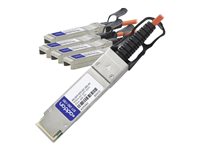 Brocade (Formerly) Compatible Taa Compliant 40Gbase-Aoc Qsfp+ To 4Xsfp+ Active Optical Cable (850Nm, Mmf, 20M) 40G-QSFP-4SFP-AOC-2001-AO