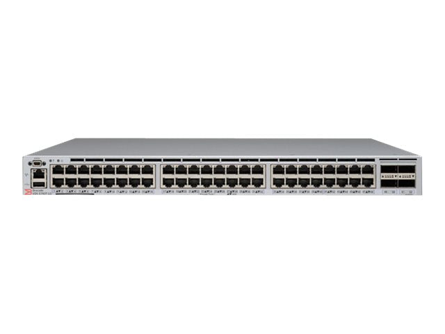 Brocade VDX 6740T-1G - Switch - L3 - managed - 48 x 1000Base-T + 2 x 40 Gigabit QSFP+ (breakout compatible) - front to back airflow XBR-VDX6740T-56-1G-DC-F