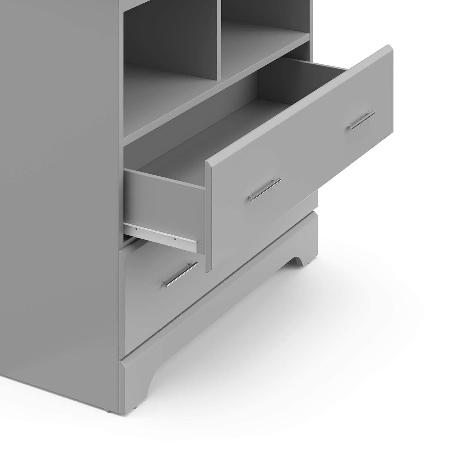 Brookside 2-Drawer Changing Table Dresser Pebble Gray