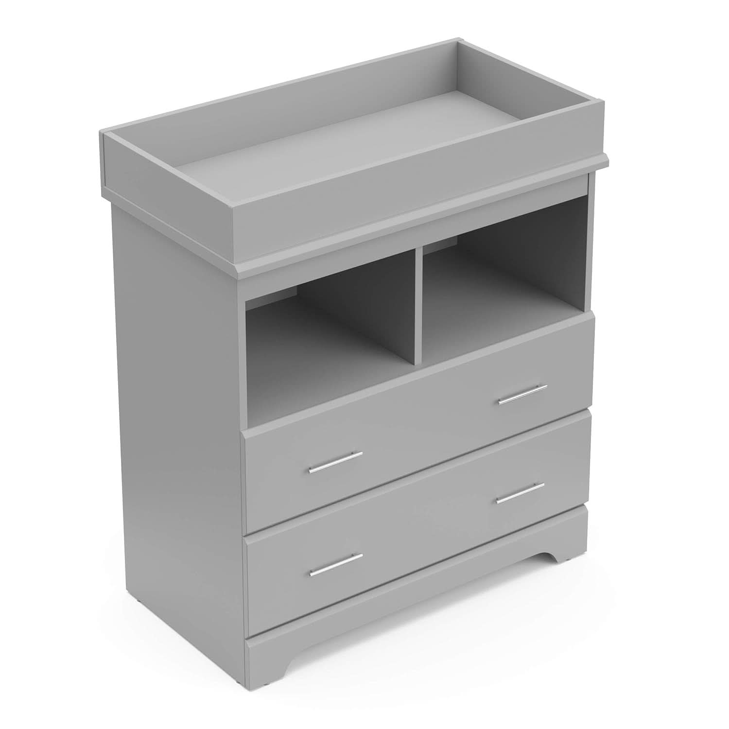Brookside 2-Drawer Changing Table Dresser Pebble Gray