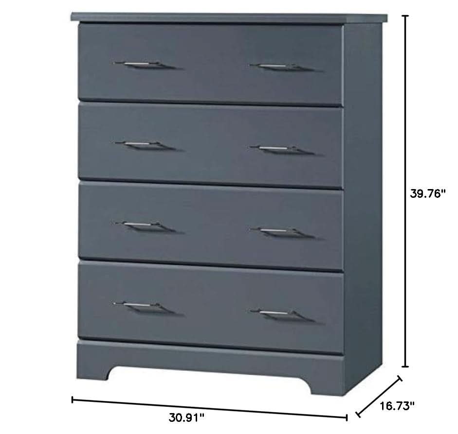 Brookside 4 Drawer Dresser Gray Greenguard Gold Certified