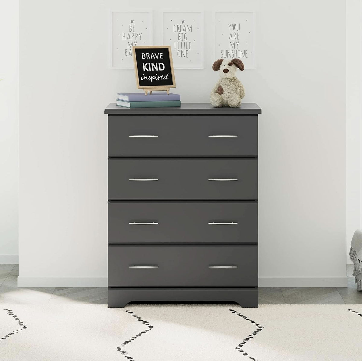 Brookside 4 Drawer Dresser Gray Greenguard Gold Certified