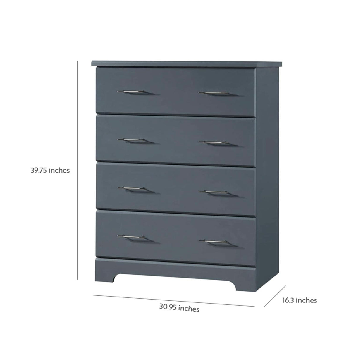 Brookside 4 Drawer Dresser Gray Greenguard Gold Certified