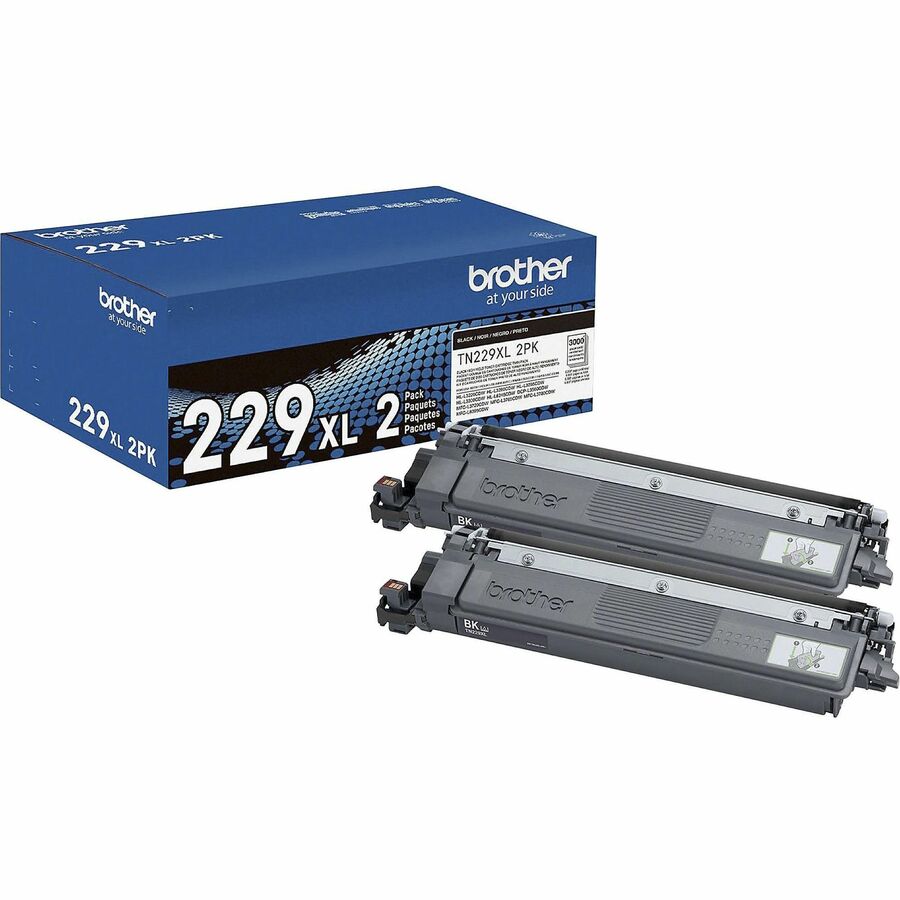 Brother Genuine TN229XL2PK High-yield Black Toner Cartridge Twin-Pack - Laser - Black - Hi