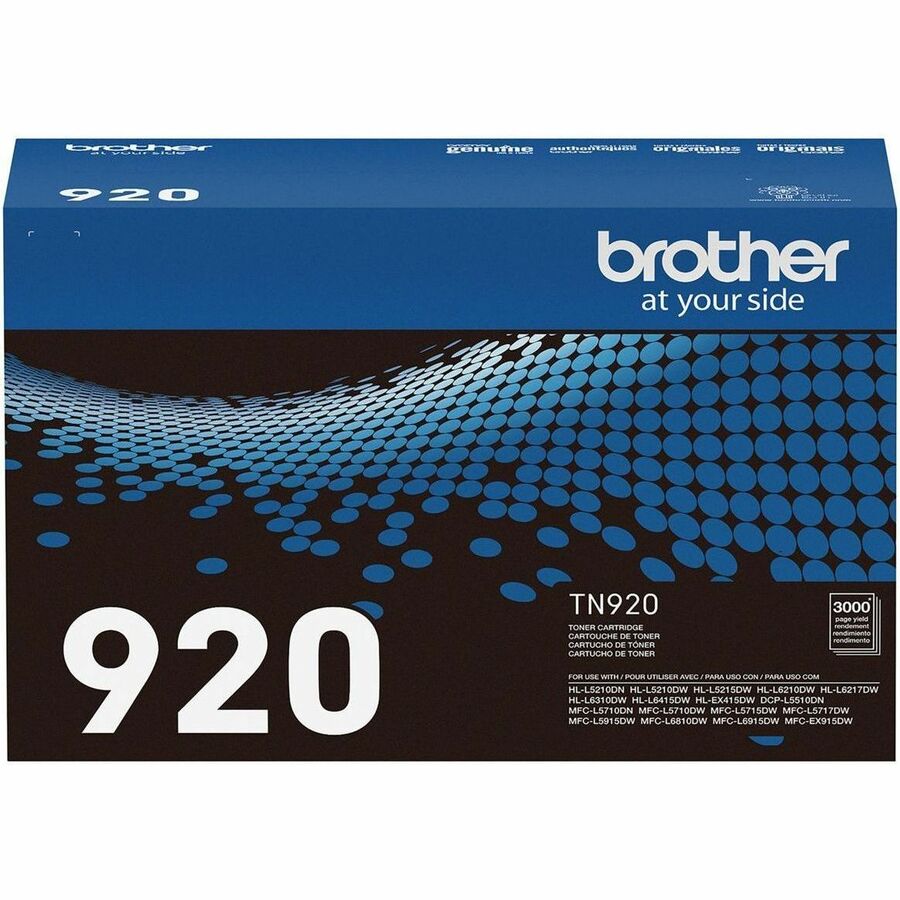 Brother Genuine TN920 Standard Yield Toner Cartridge - Laser - Black - Standard Yield - 30