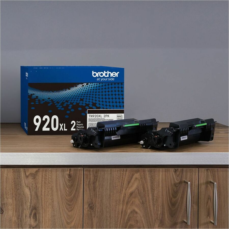 Brother Genuine TN920XL2PK High-yield Toner Cartridge Twin Pack - Laser - Black - High Yie