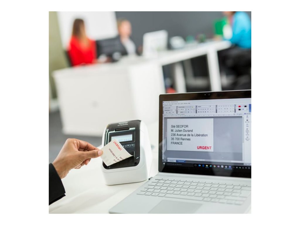 Brother QL-820NWBc - Label printer - two-color (monochrome) - direct thermal - - 300 x 600 dpi - up to 110 labels/min -