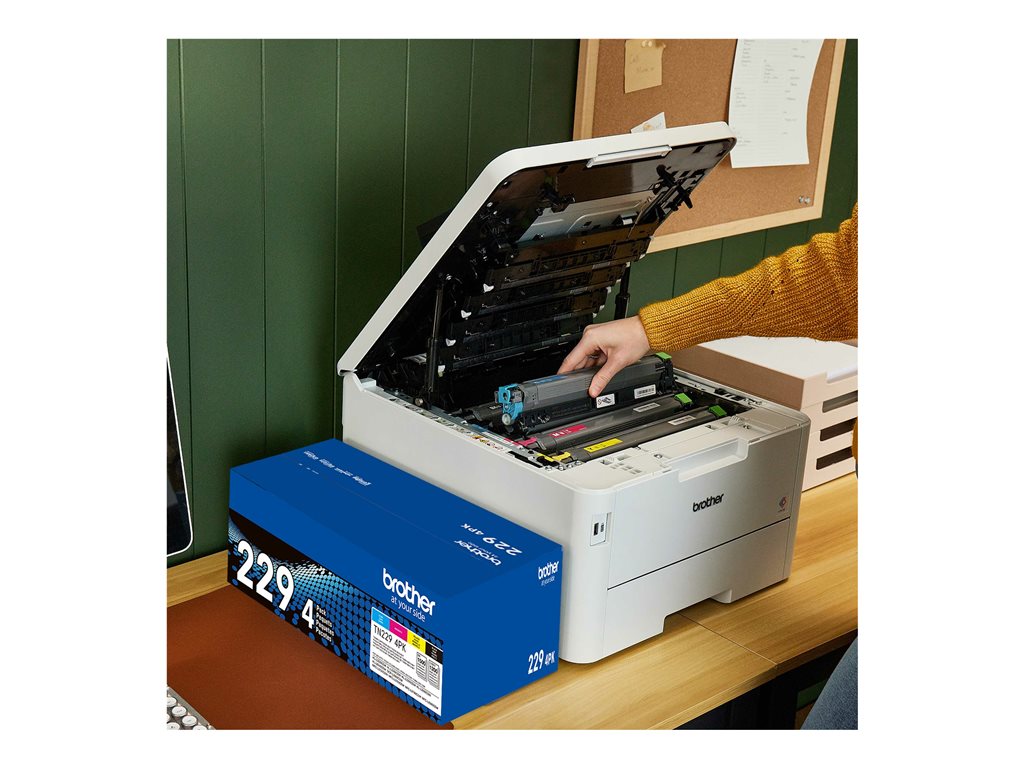 Brother TN229 4PK - 4-pack - black, yellow, cyan, magenta - original - box - toner cartridge - for P/N: HLL3280CDW-US