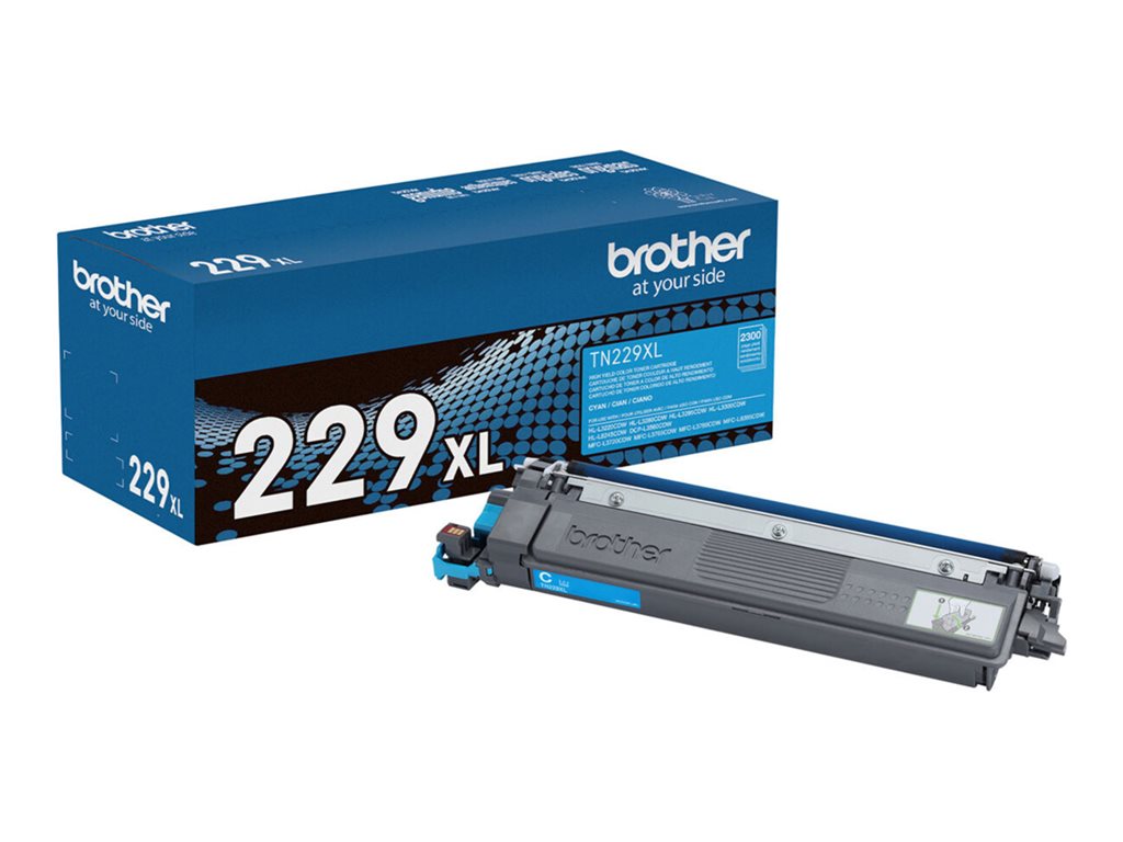 Brother TN229XLC - High Yield - cyan - original - box - toner cartridge - for P/N: HLL3280CDW-US, HLL8245CDW-US