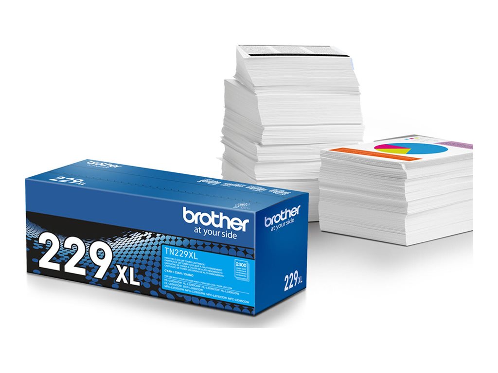 Brother TN229XLC - High Yield - cyan - original - box - toner cartridge - for P/N: HLL3280CDW-US, HLL8245CDW-US