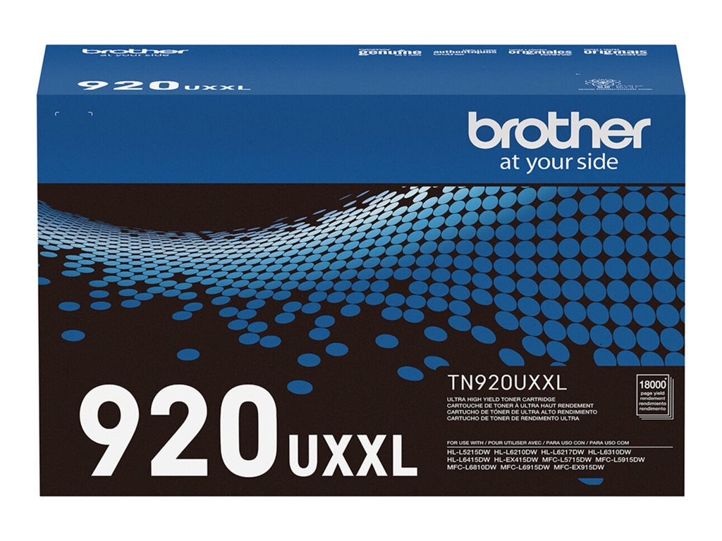 Brother TN920UXXL - Ultra High Yield - black - original - box - toner cartridge - for P/N: HLL5210DWT-US, HLL6310DW-US,