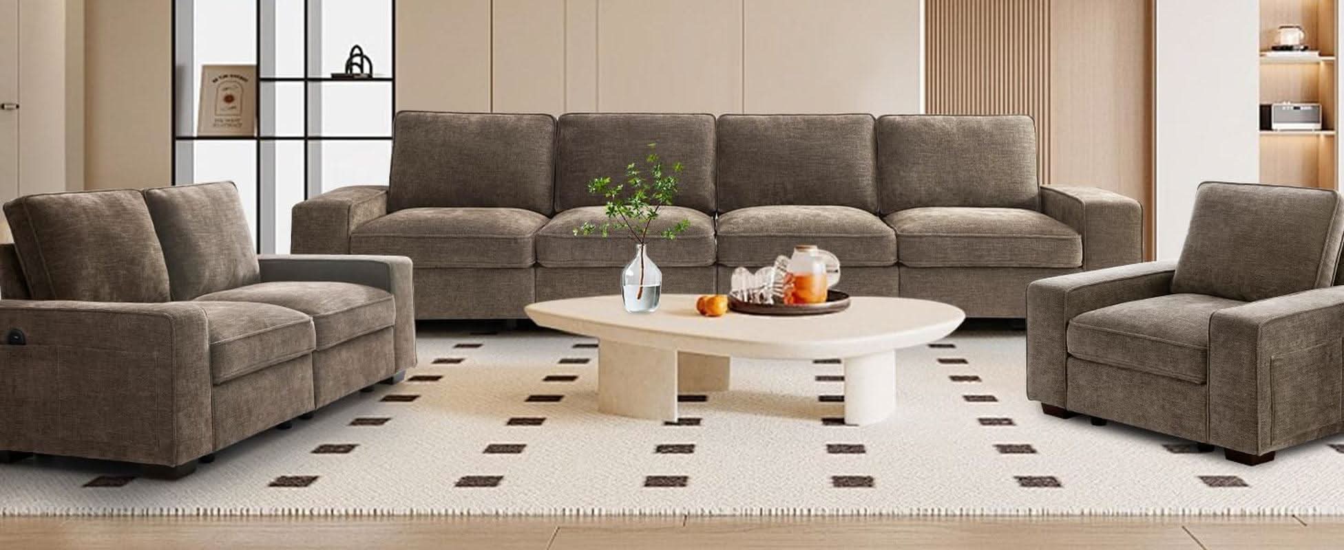 Brown 45 Inch Storage Armchair With Washable Covers