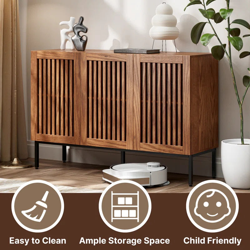 Brown 47.2 Inch Sideboard Buffet Cabinet With Storage