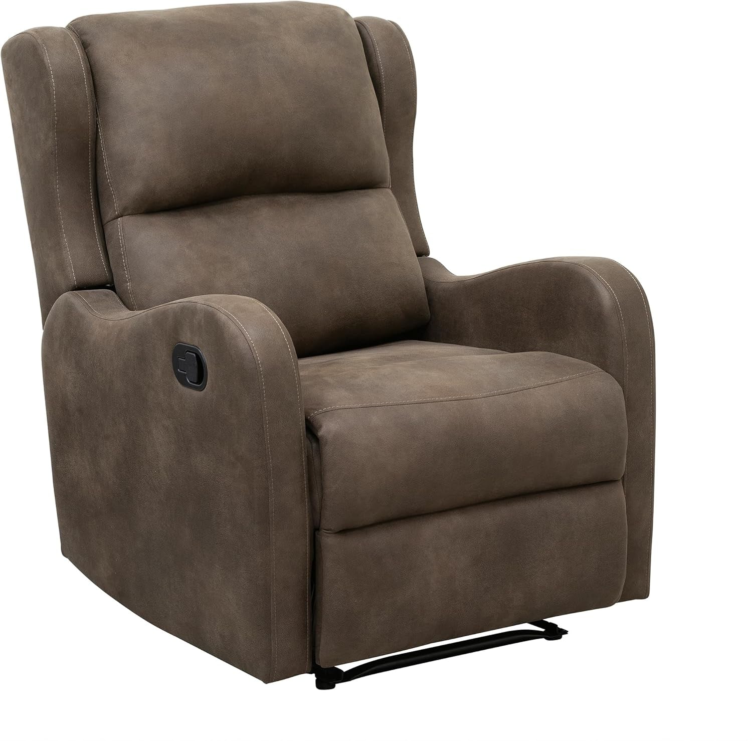Brown Manual Wall Hugger Recliner Chair For Living Room