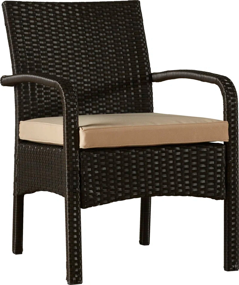 Brown Outdoor Conversation Set 4 Piece Weather Resistant