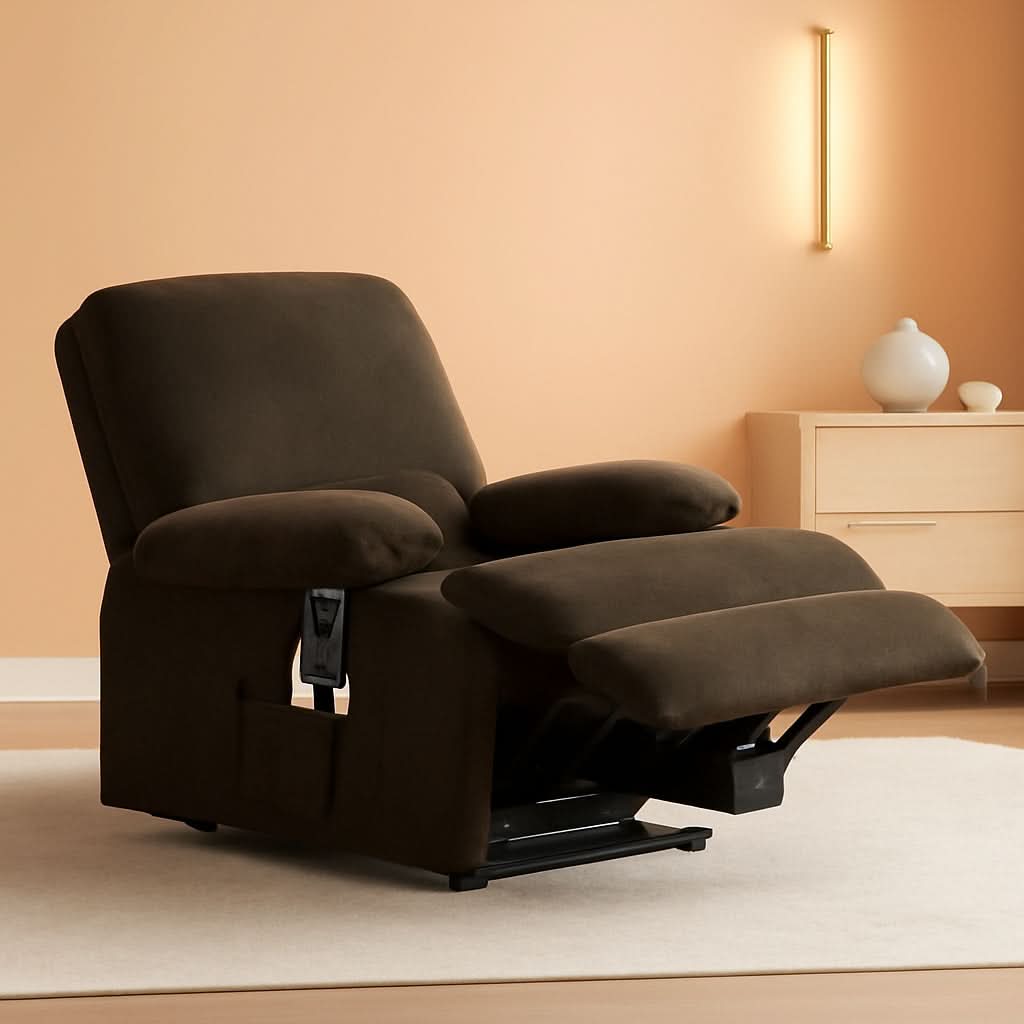Brown Oversized Power Lift Recliner Chair For Living Room