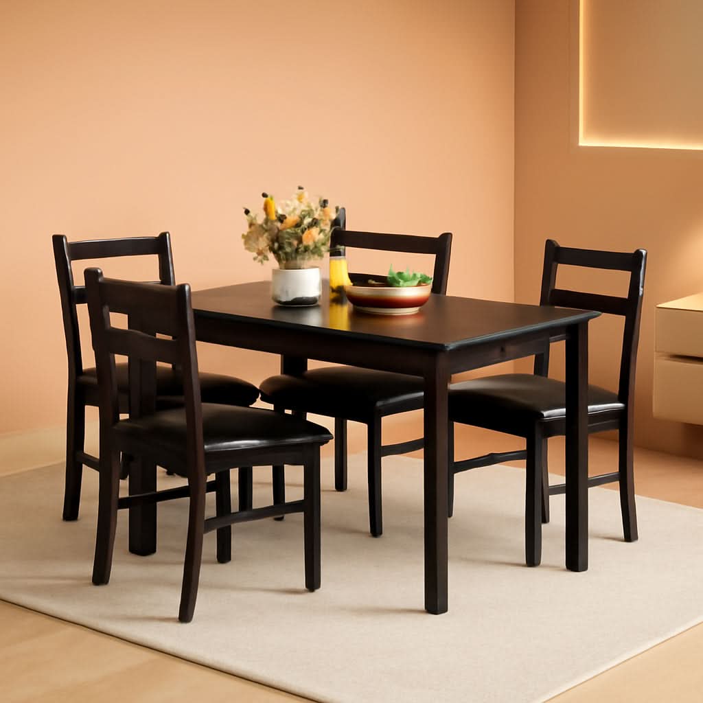 Brown Premium Five Piece Dining Table Set Apartment