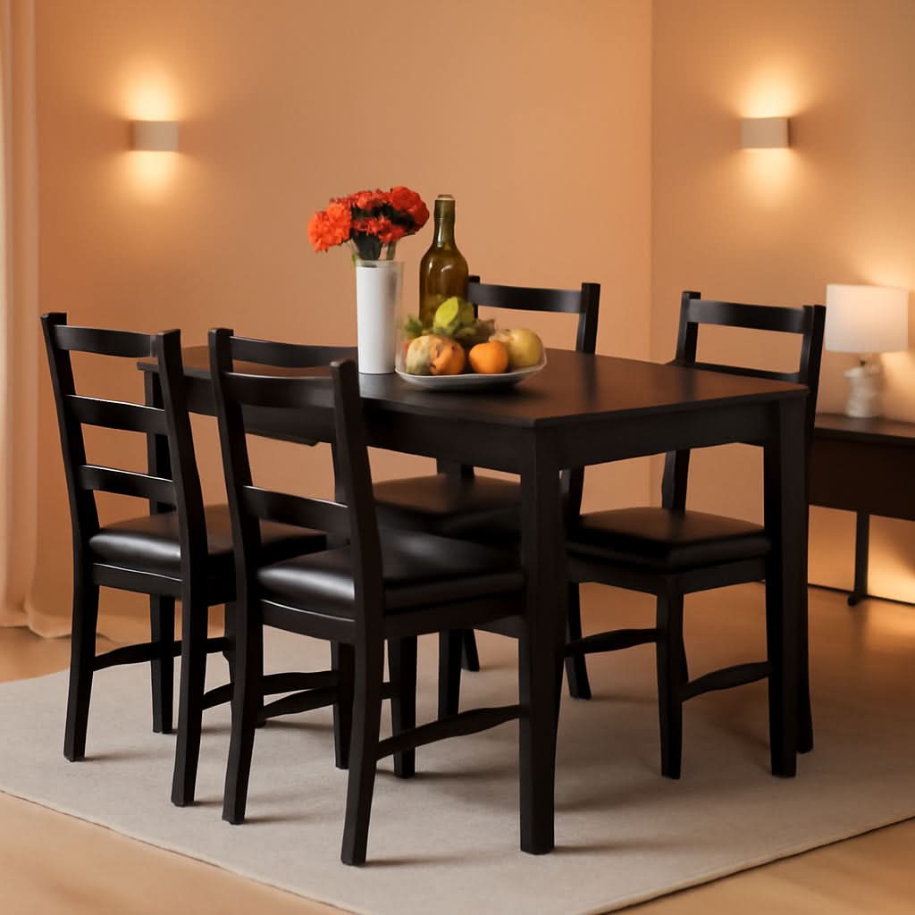 Brown Premium Luxurious Solid Wood Dining Table For Four
