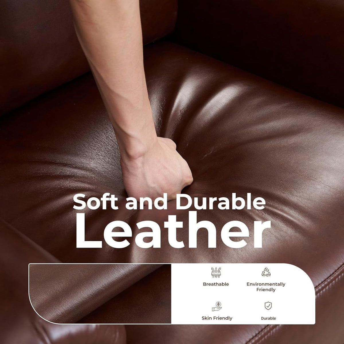 Brown Push Back Recliner Chair With Massage And Heat