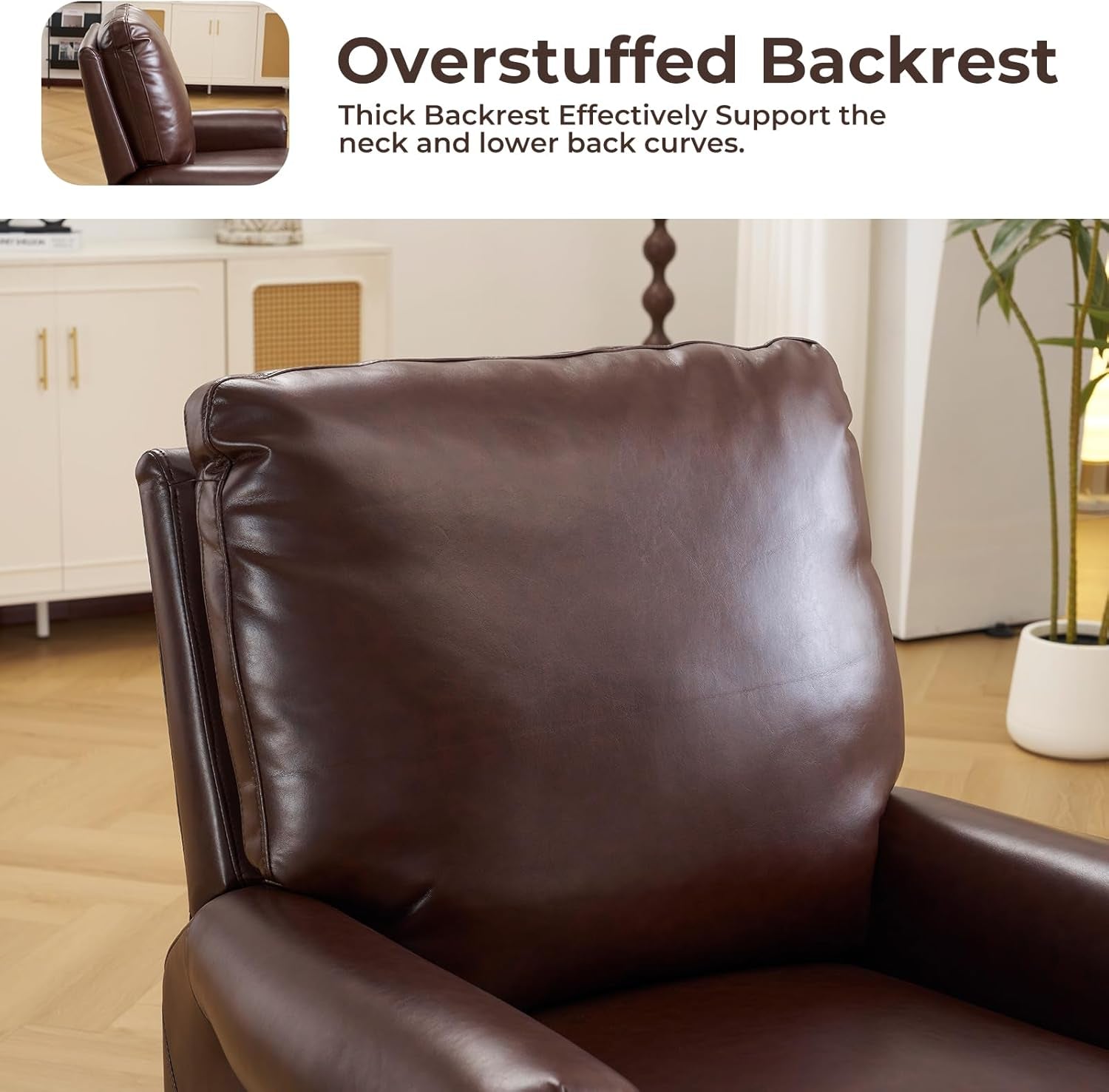 Brown Push Back Recliner Chair With Massage And Heat