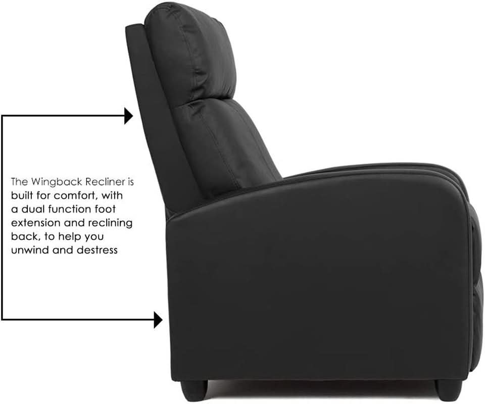 Brown Recliner Chair With Lumbar Support And Plush Comfort
