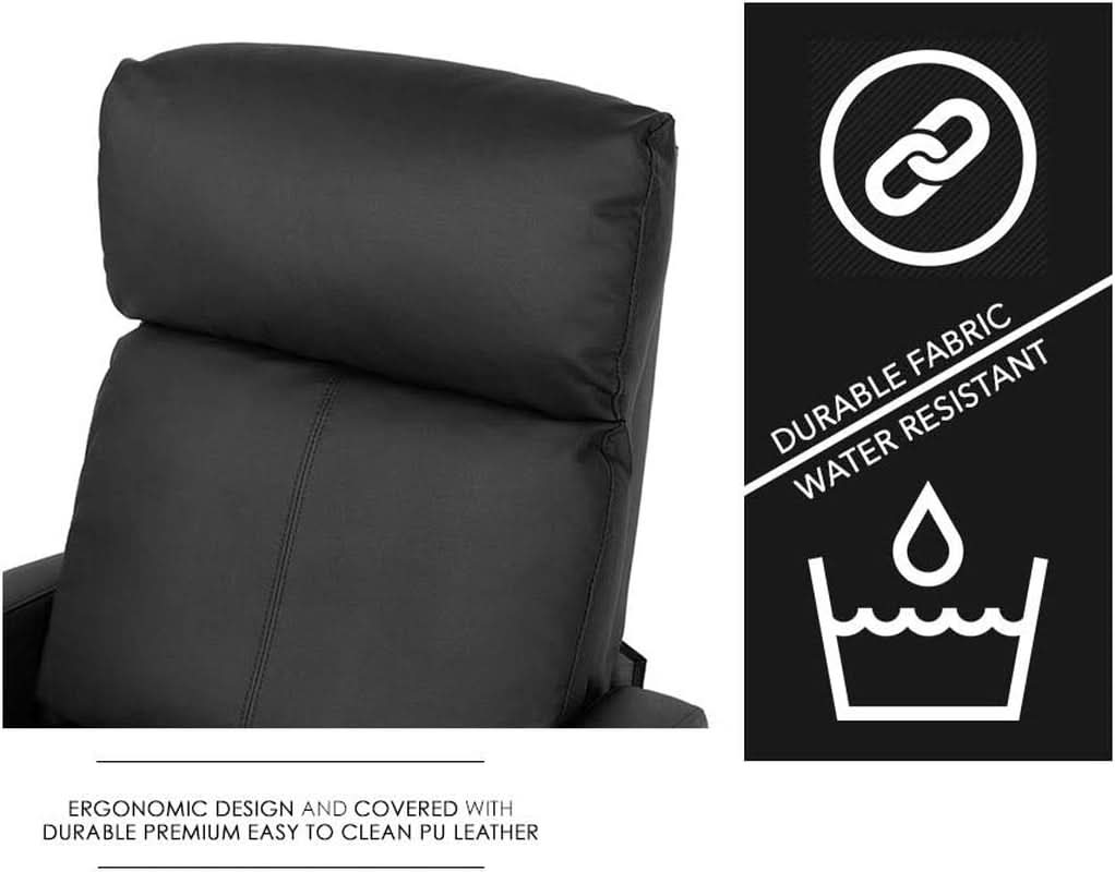 Brown Recliner Chair With Lumbar Support And Plush Comfort