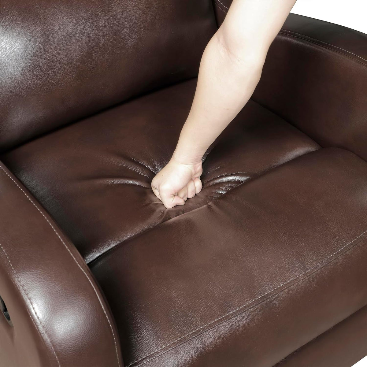 Brown Wall Hugger Recliner Chair For Living Room Office