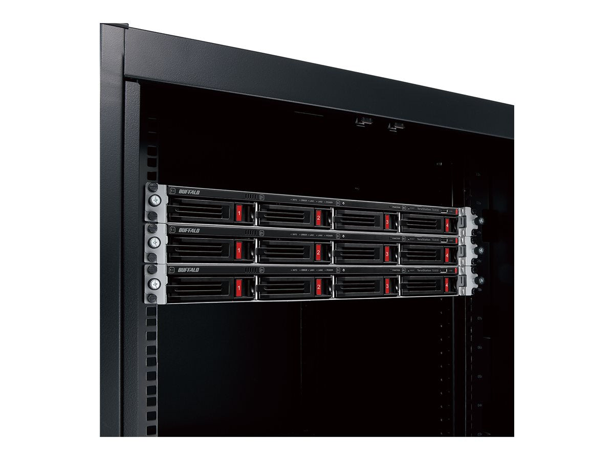 Buffalo 4-Bay 1U Rackmount NAS with 2x4TB SATA Drives, 2.5GbE