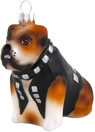Bulldog Glass Figurine Ornament - Bad to the Bone