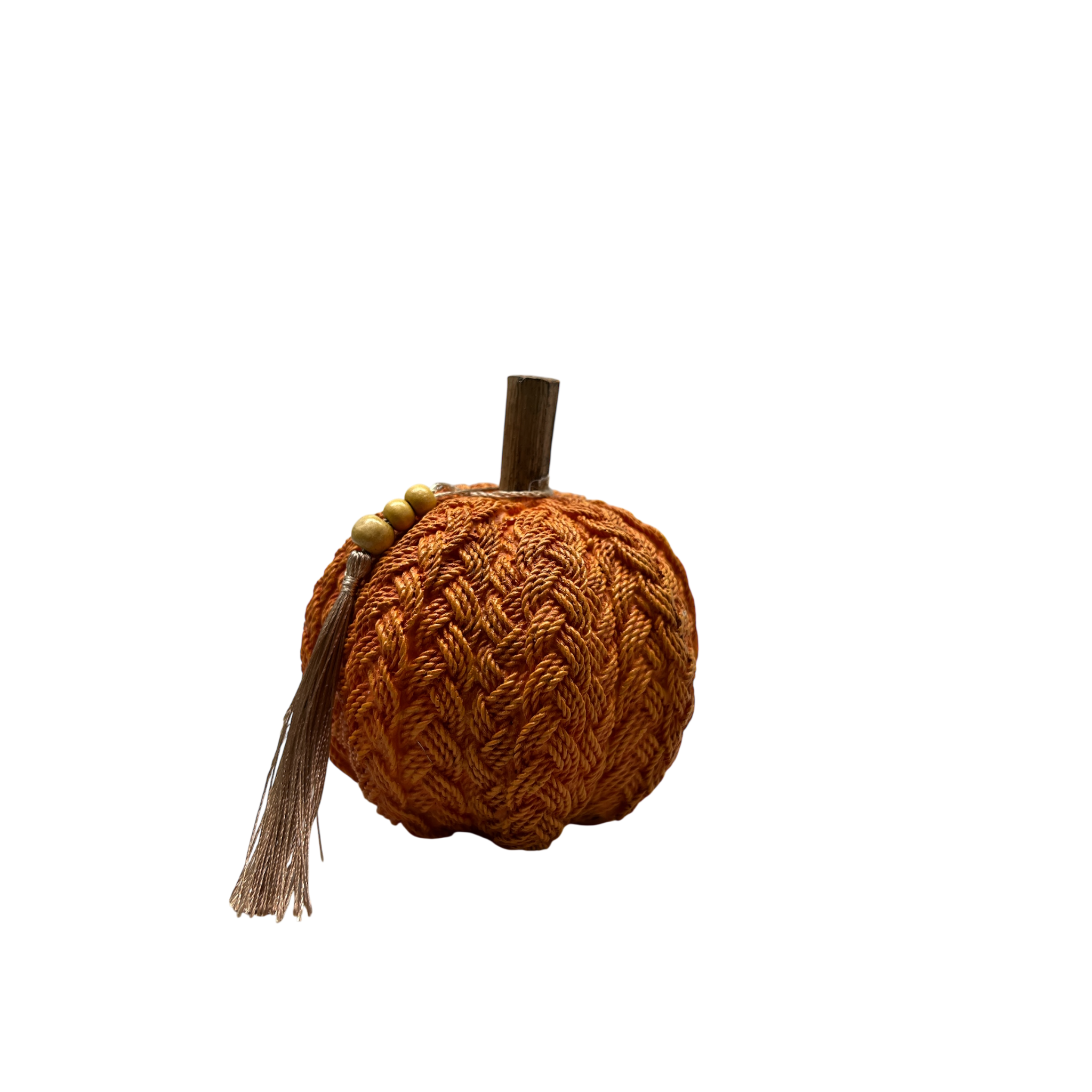 Burnt Orange Braided Harvest Pumpkin